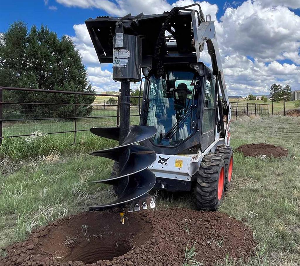 Commercial skid steer auger drilling service in Abilene TX