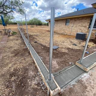 Corner fence post installation in Abilene TX