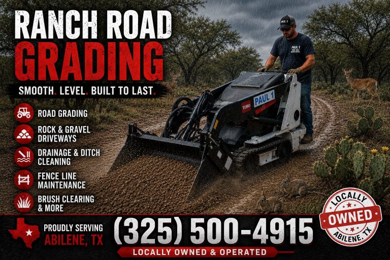 Dirt road repair and grading in Abilene Texas
