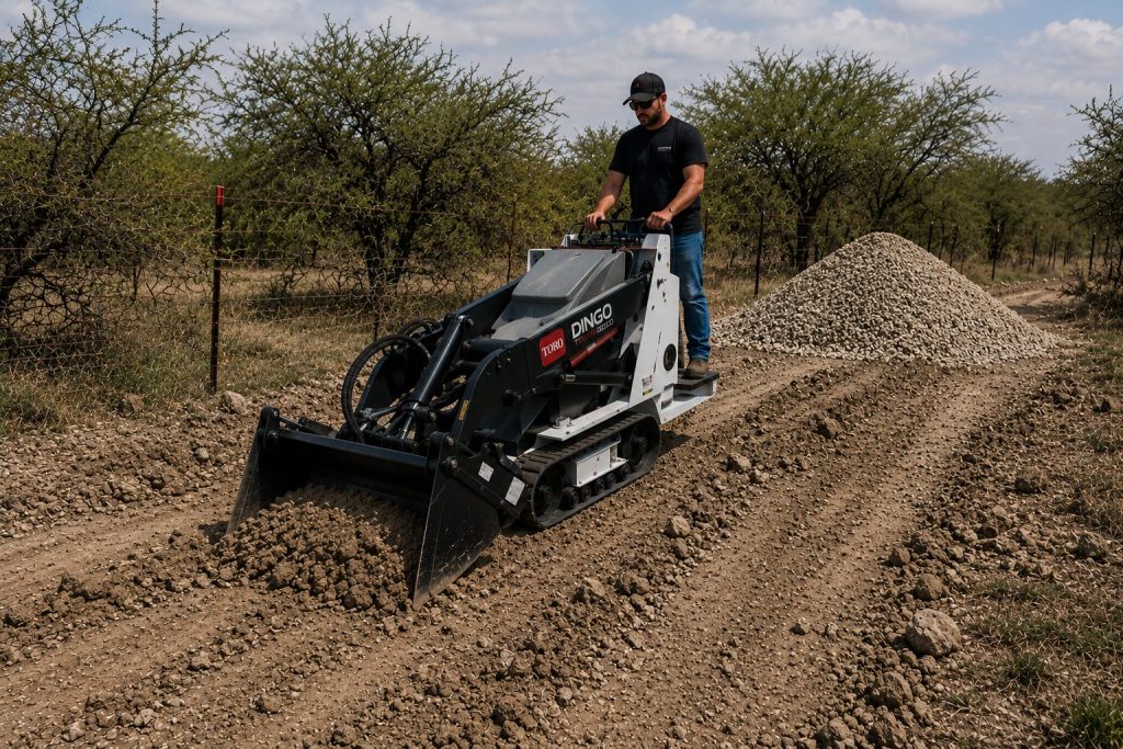 Dirt work service with mesquite trees in Abilene TX