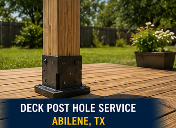 Fence post hole digging service in Abilene TX using manual post hole digger tools