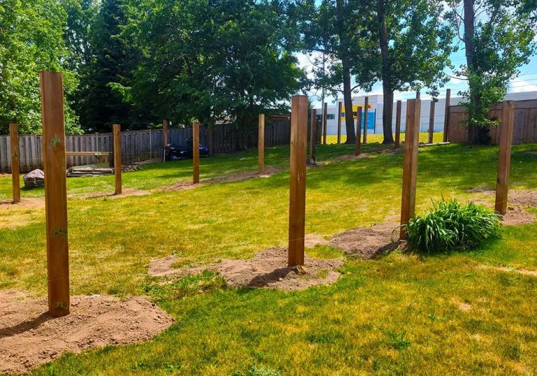 Gate post hole digging in backyard Abilene TX
