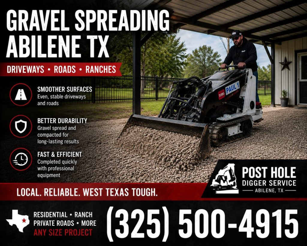 Gravel Spreading Driveway Abilene TX
