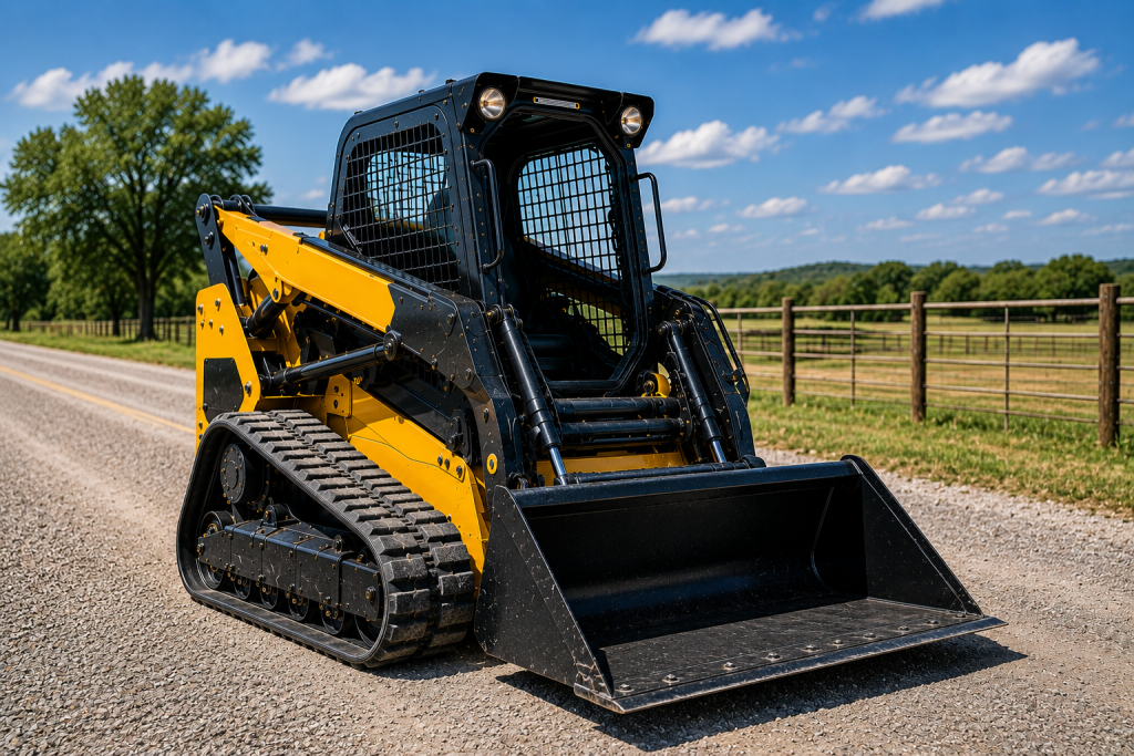 forklift rental moving gravel and stone pallets in Abilene TX
