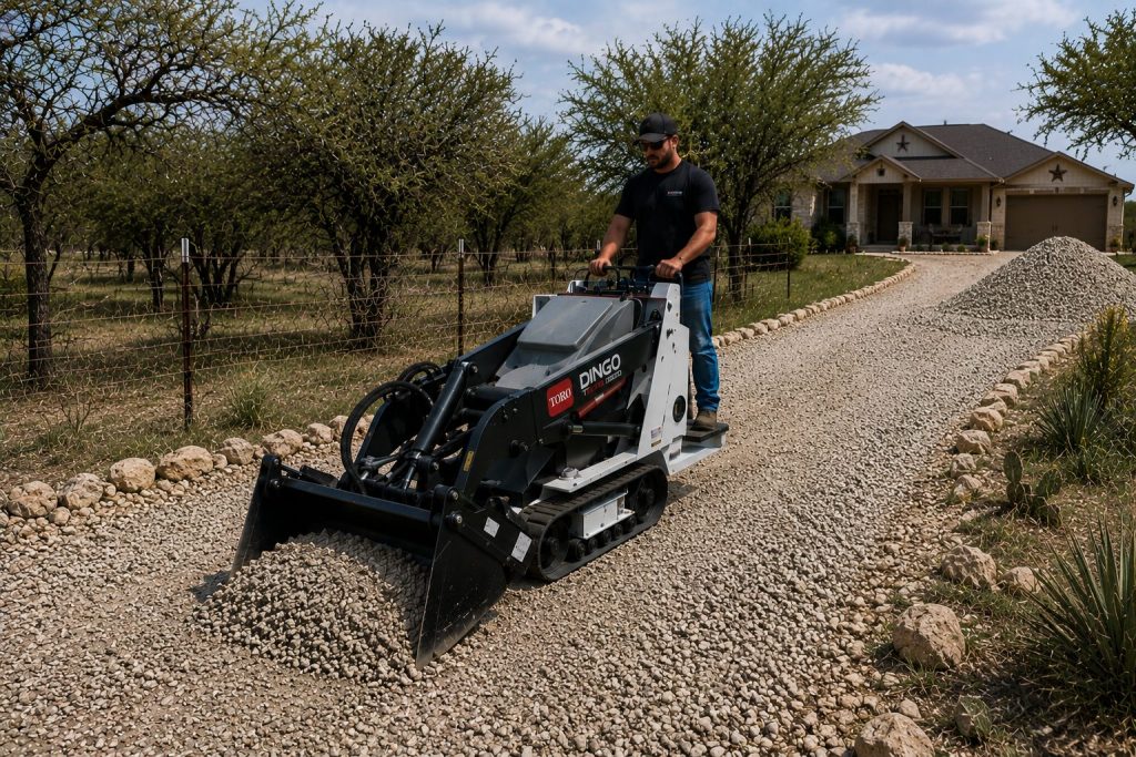 In-town gravel driveway grading service in Abilene TX