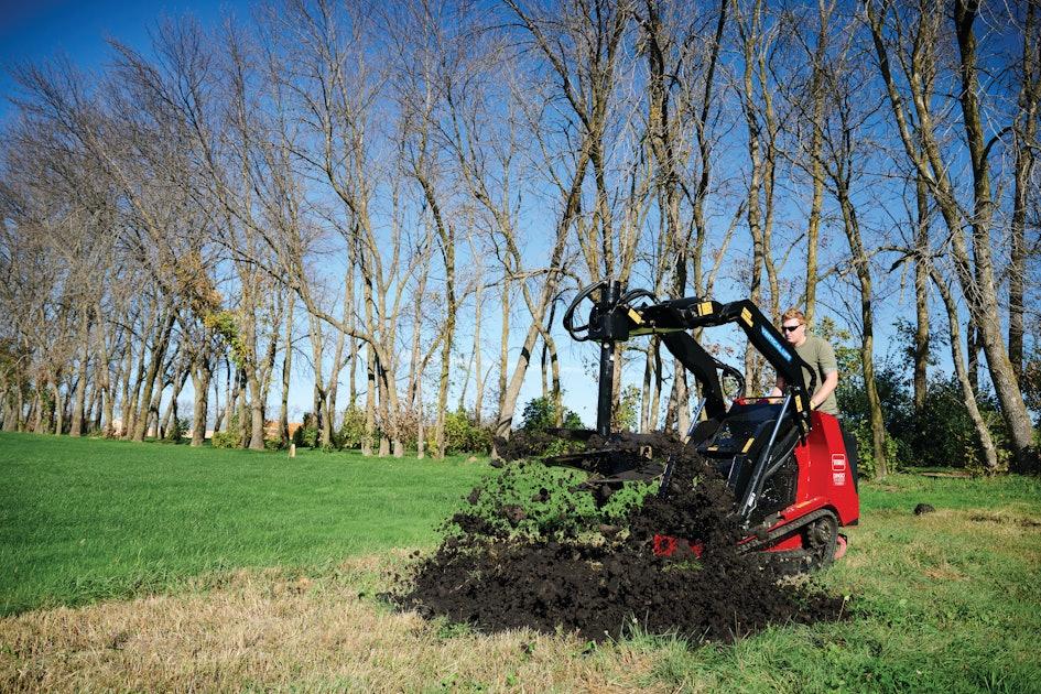 Toro Dingo mini skid steer landscaping project in Abilene TX