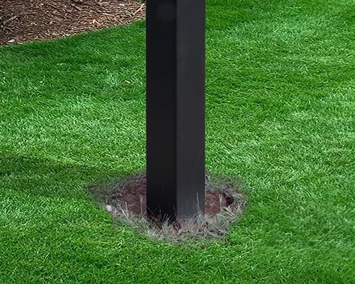 Mailbox post hole digging in Abilene TX with auger attachment