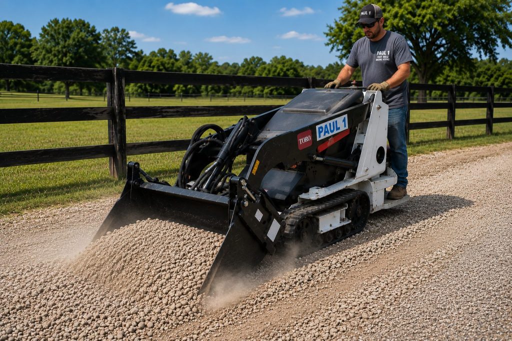 Muddy ranch road repair in Abilene Texas