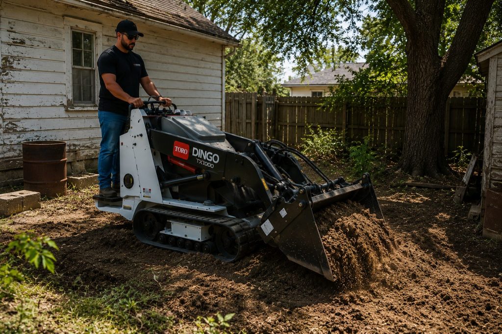 Driveway leveling service near older West Texas home