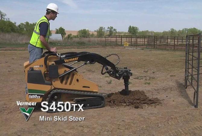 Toro Dingo skid steer cleaning ranch property in Abilene Texas
