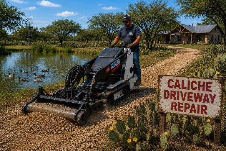Ranch driveway caliche repair in Abilene TX abilene