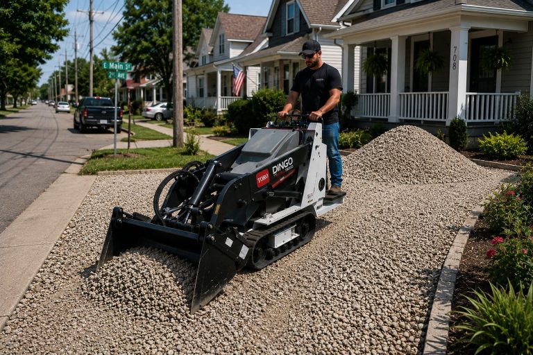 Residential gravel driveway grading service in Abilene TX