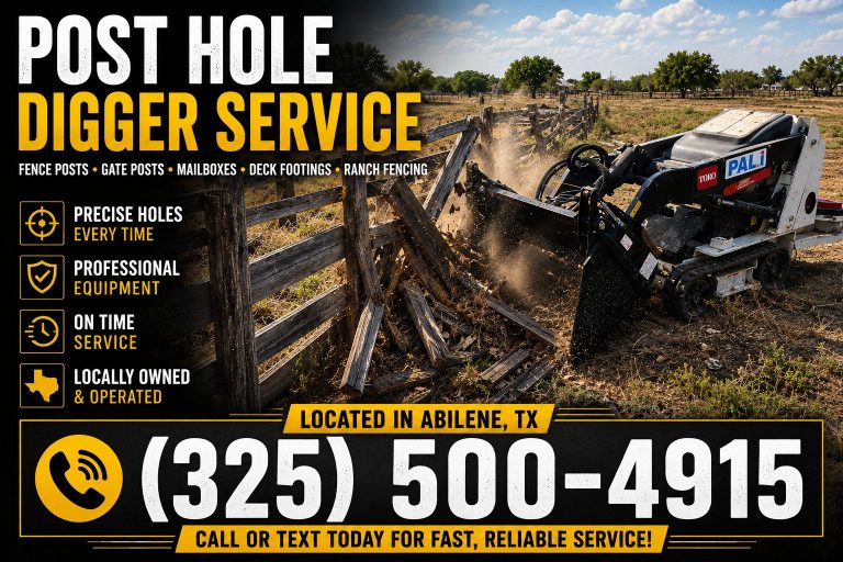 Small backyard post hole digging service in Abilene TX