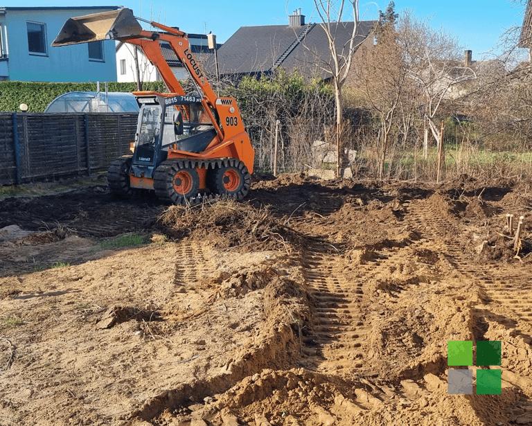 Toro Dingo mini skid steer preparing yard for sod installation in Texas