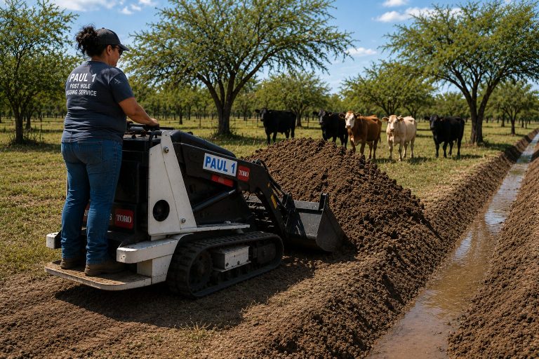 Standing water drainage grading service in Abilene TX abilene