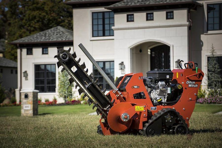 Utility line trenching machine in Abilene Texas