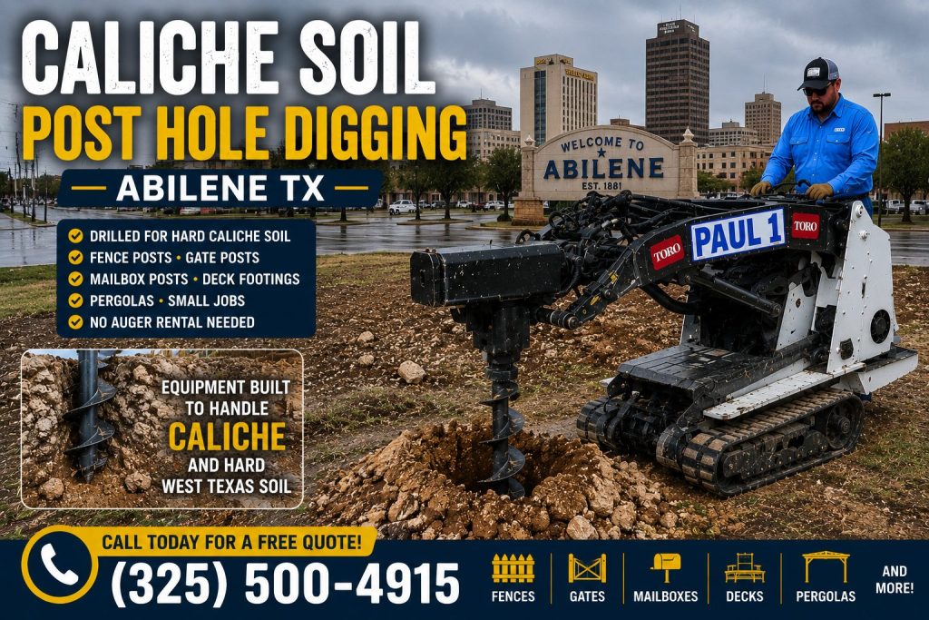 How deep should fence posts be in Abilene TX with auger-drilled fence post holes in hard West Texas soil