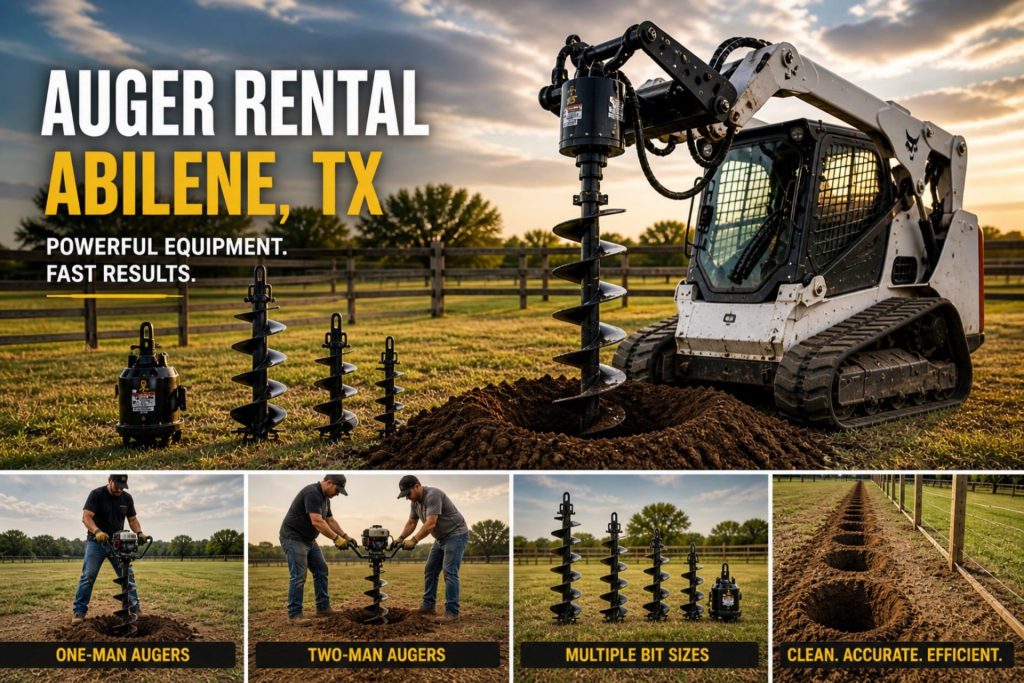 Locally owned post hole digging company serving Abilene TX and surrounding communities
