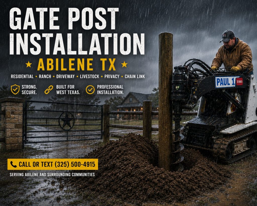 Mailbox post hole digging service in Abilene Texas