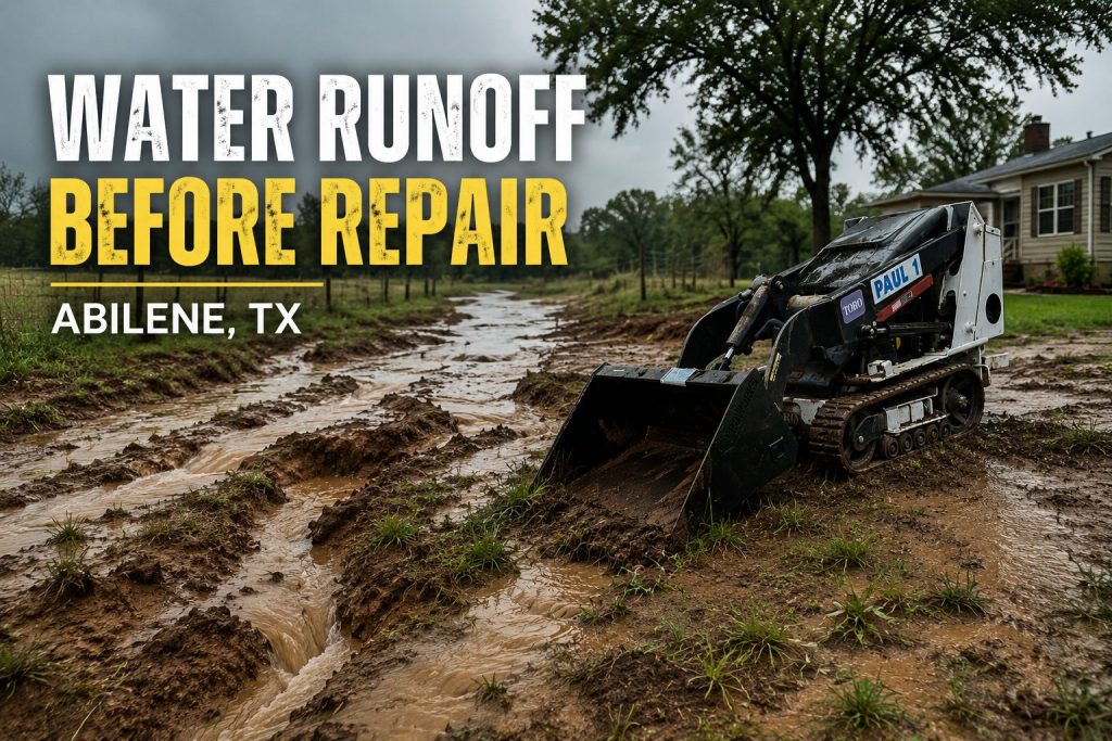 Muddy rural access road repaired in Abilene TX