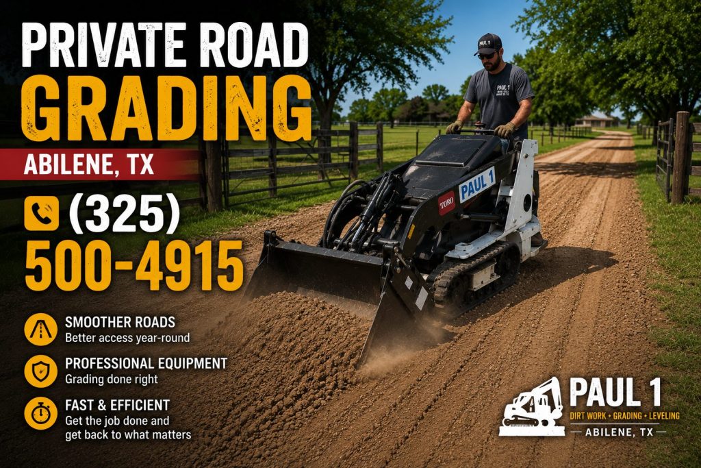 Ranch road drainage improvement project in Abilene TX