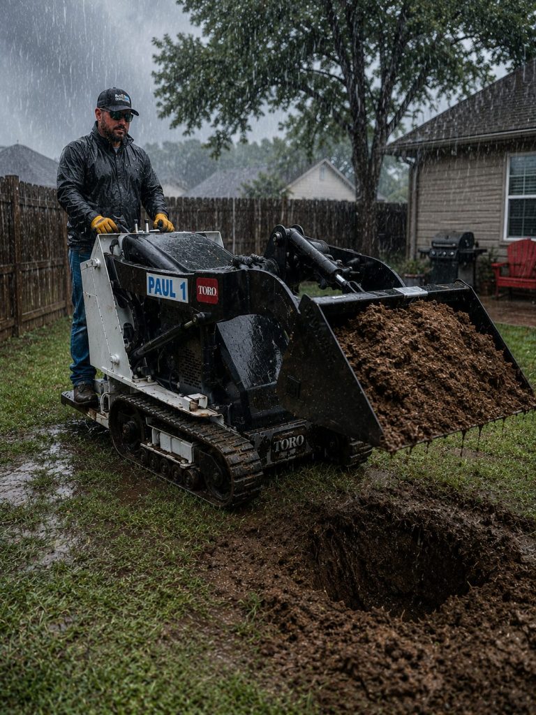 Drainage improvements on rural property access road in Abilene TX